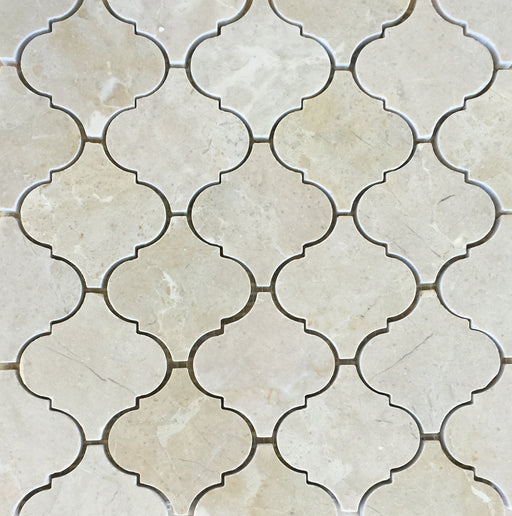 Crema Marfil Casablanca Polished Marble Mosaic - Arabesque