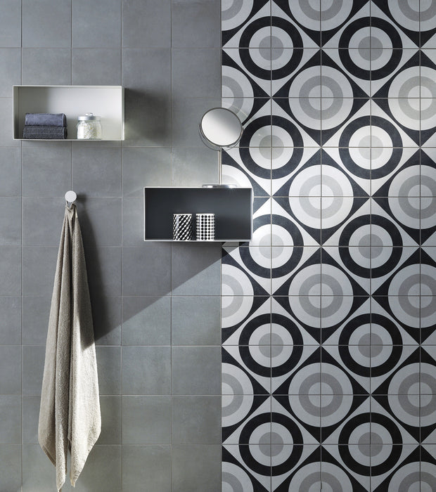 Cementine Black & White 5 Porcelain 240131-AT
