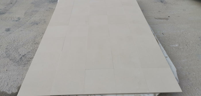 Honed Champagne Limestone Tile - 12" x 12" x 3/8"