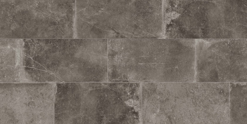 Full Tile Sample - Rustic Stone Charcoal Porcelain Tile - 12" x 12" x 8 MM Matte