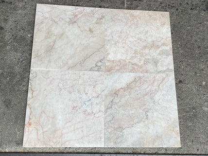 Cherry Blossom Marble Tile - 12" x 12" x 3/8" Polished
