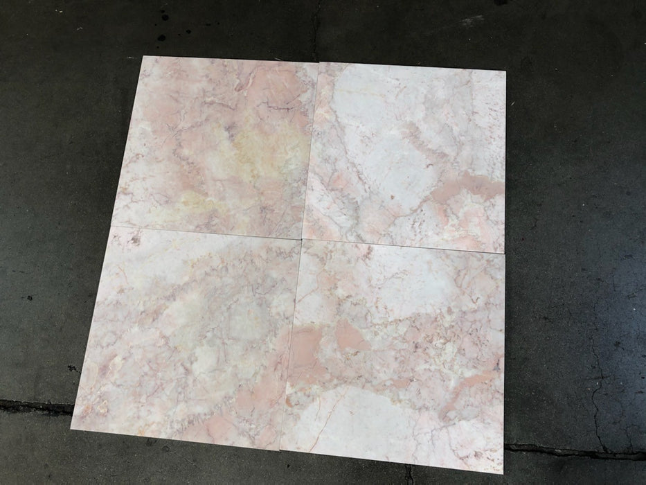 Cherry Blossom Polished Marble Tile - 18" x 18" x 3/8"