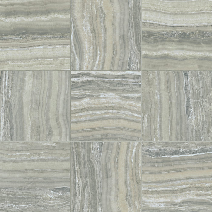 Full Tile Sample - Onyx of Cerim Cloud Porcelain Tile - 12" x 24" Natural