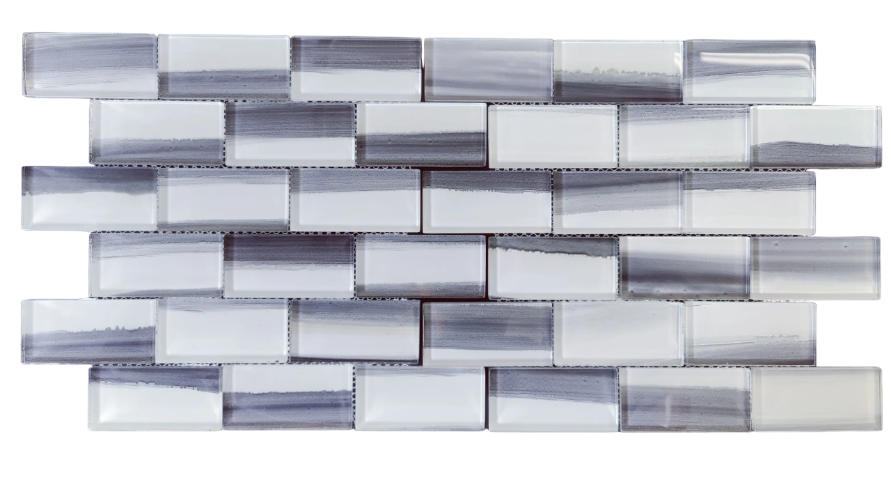 Cloudstripe  Glass Mosaic - Brick