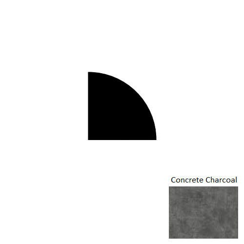 Tarkett Johnsonite ML3 Concrete Charcoal Masquerade Quarter Round — Stone & Tile Shoppe, Inc.