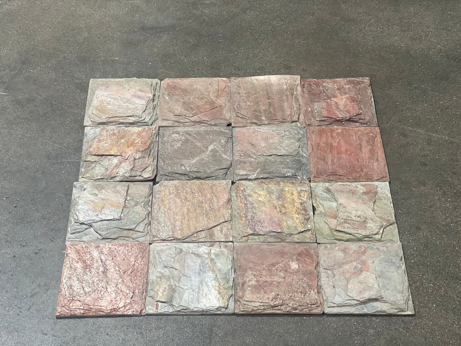 Chiseled Copper Slate Tile - 6" x 6"