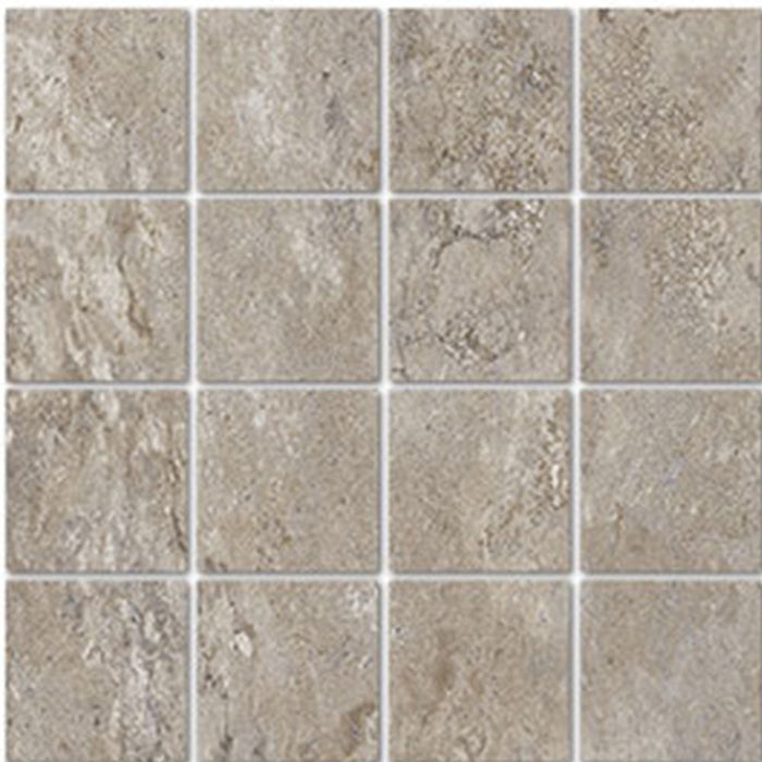 Full Sheet Sample - Rock Corda Porcelain Mosaic - 3" x 3" x 9 MM Matte & Textured