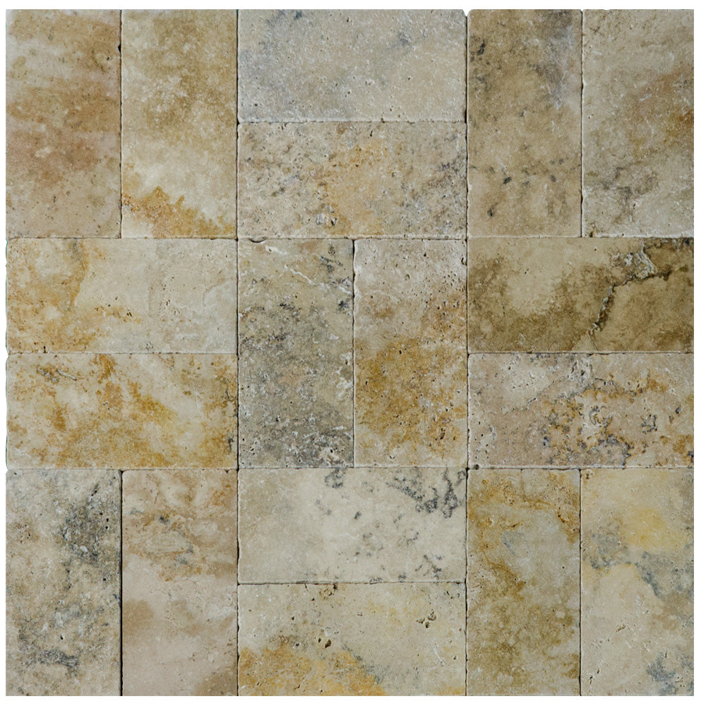 Full Paver Sample - Country Classic Travertine Paver - 12" x 24" x 1 1/4" Tumbled