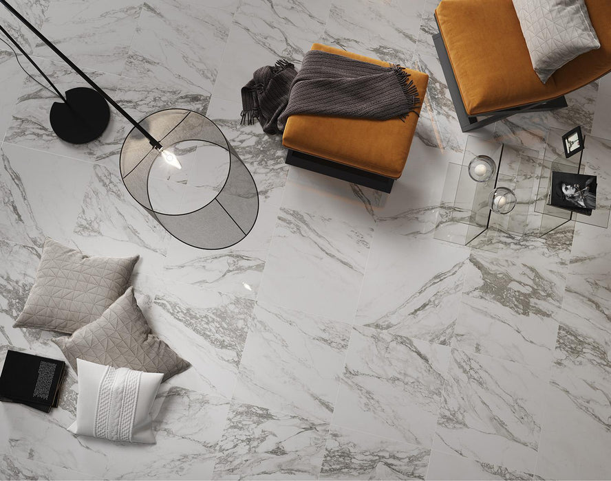 Cr.Niro White Porcelain Tile - 18" x 36" Polished