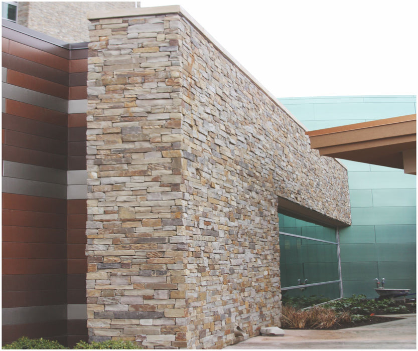 Creek Side Blend Ledge Natural Cleft Face Sandstone Thin Veneer Flat - Random Sizes