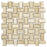 Crema Marfil Marble Mosaic - Basket Weave with White Dots