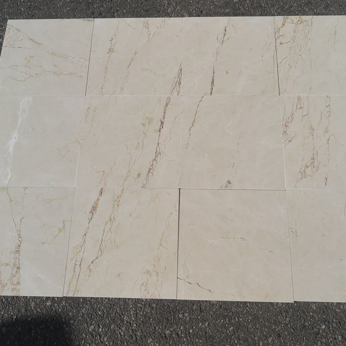 Crema Marfil Classico Marble Tile - 12" x 12" x 3/8"