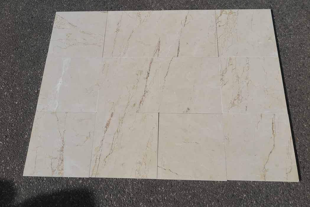 Crema Marfil Classico Marble Tile - 12" x 12" x 3/8"