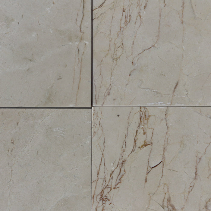 Crema Marfil Classico Marble Tile - 12" x 12" x 3/8" Polished