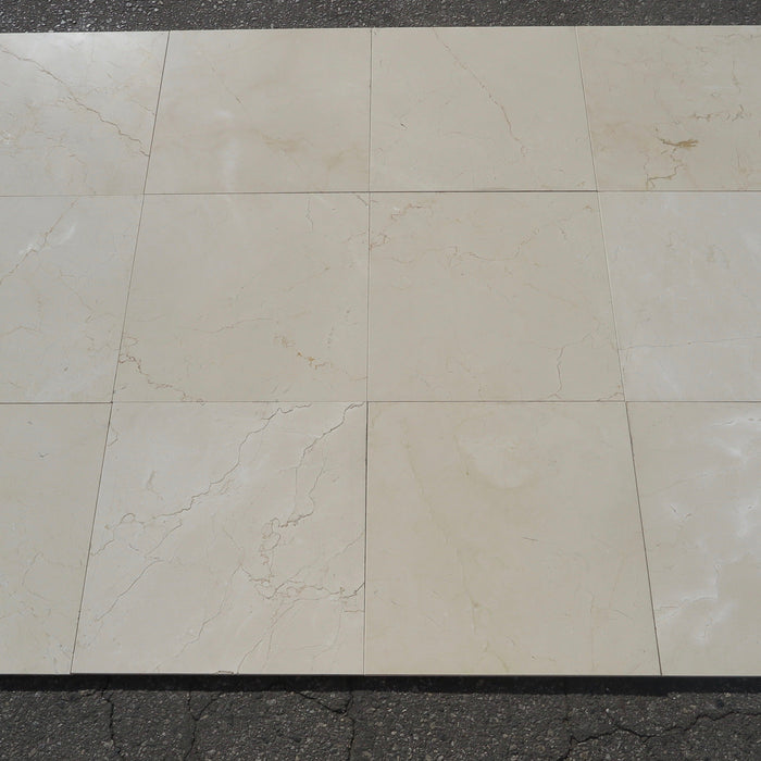Crema Marfil Classico Marble Tile - 18" x 18" x 5/8"