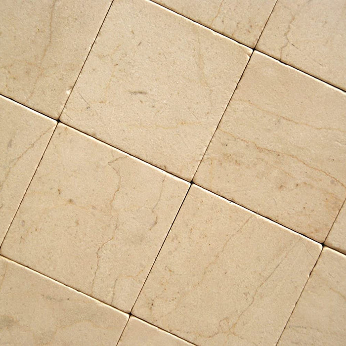 Crema Marfil Select Marble Tile - 4" x 4" x 3/8" Tumbled