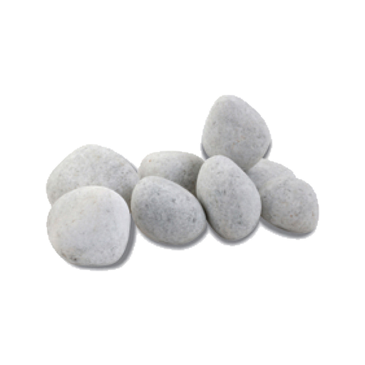 Crystal White Tumbled Marble Loose Pebble - Random Sizes x +/- 1" - 3"