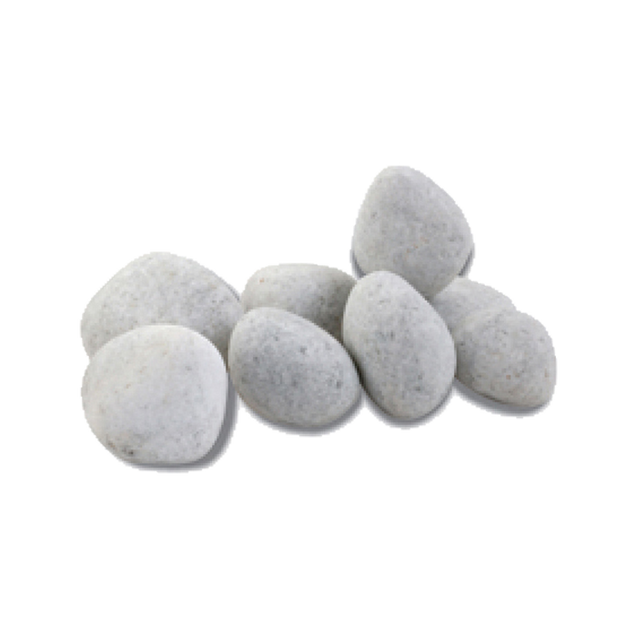 Crystal White Tumbled Marble Loose Pebble - Random Sizes x +/- 1" - 3"