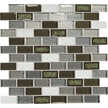 Daltile Crystal Shores CS96 Emerald Isle Glossy Glass Mosaic