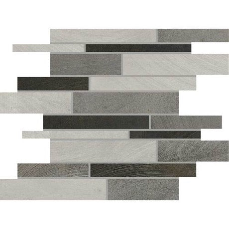 Daltile Ironcraft IC17 Gray Black Blend Matte Porcelain Mosaic