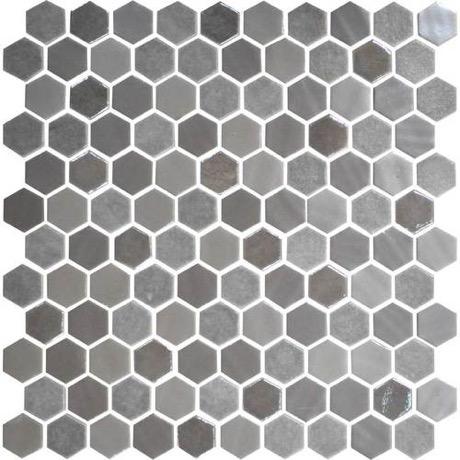 Daltile Uptown Glass UP18 Frost Moka Glossy Mixed Mosaic | Lowest