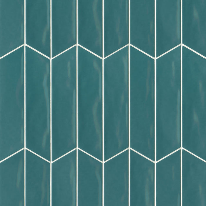 Sorrento Ceramic Turchese Chevron Right TUR