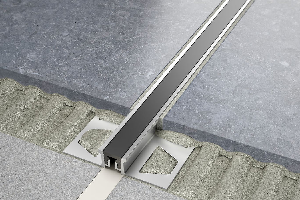 EKSN100FG Metal Stainless Steel With Grout Grey Insert