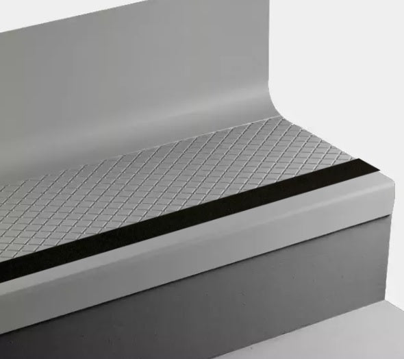 Tarkett Johnsonite Mystify Angle Fit Stair Tread with Riser — Stone ...