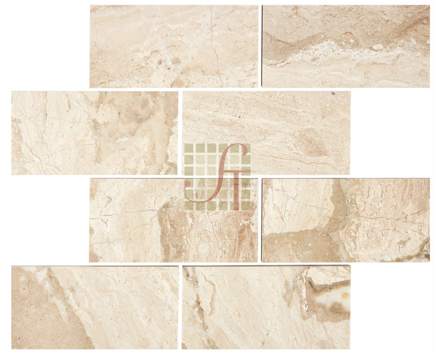 Diano Royal Marble Honed Tile - 12" x 24" x 1/2"
