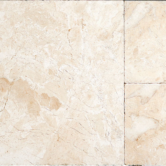 Diano Royal Marble Tumbled Tile - 4" x 4" x 3/8"