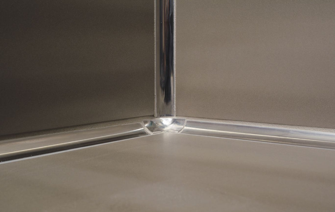 E90V2AU O11G Grey Stainless Steel Metal Tile Edging Trim