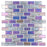 Full Sheet Sample - Illusions Dark Blue Deco Staggered Glass Mosaic - 1" x 2" x 4 MM Iridescent