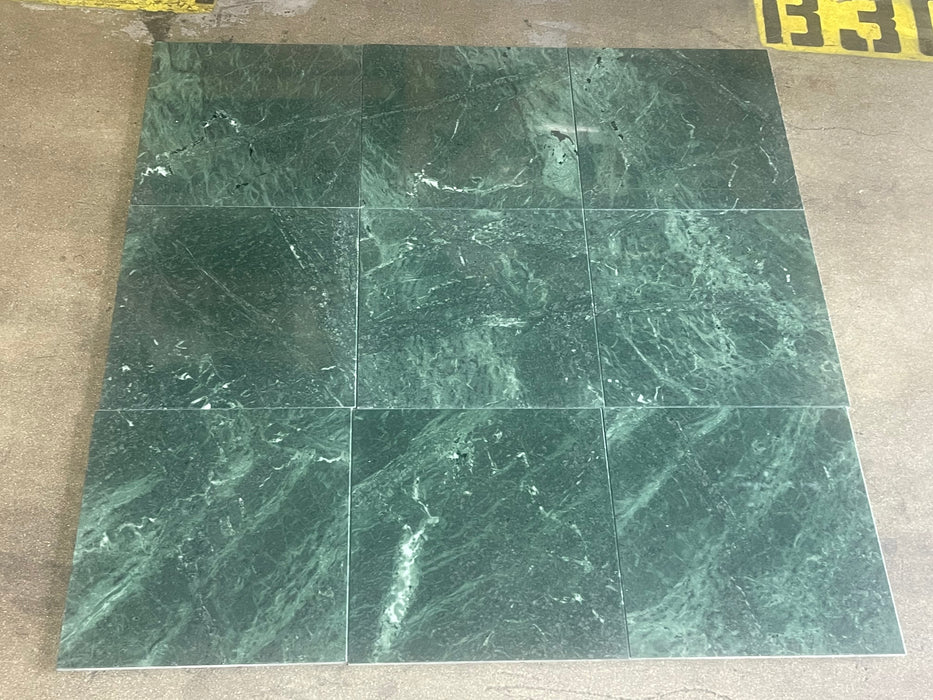 Dark Green (Premium) Marble Tile - 12" x 12" x 3/8" Polished