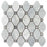 Full Sheet Sample - Metropolitan Deep Blue Deco Hexagon Marble Mosaic - 10.25" x 10.25" Polished