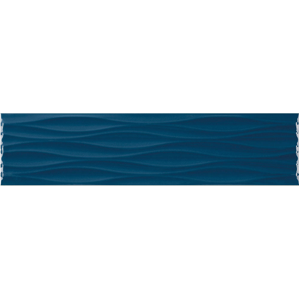 Tesoro Krea Deep Sea Ripple Glossy Ceramic Tile | Lowest Price — Stone ...