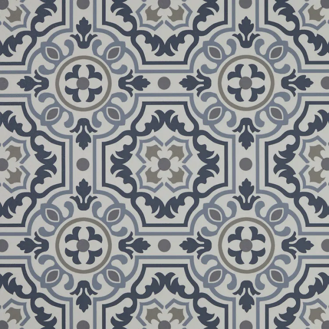 Platinum Tapestry Denim Resilient Luxury Sheet Vinyl Pattern