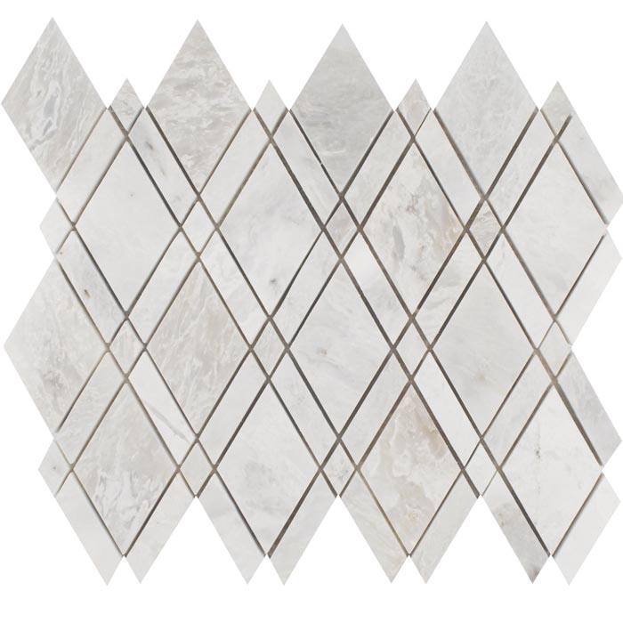 Full Sheet Sample - Iceberg Deco Diamond Natural Stone Mosaic - 10.25" x 12" Polished