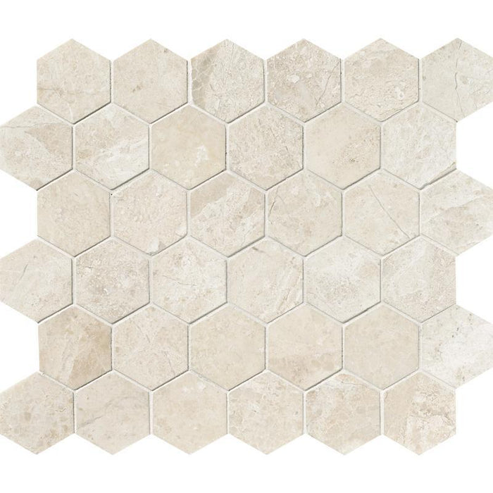Diano Royal Marble Mosaic - 2" Hexagon Polished