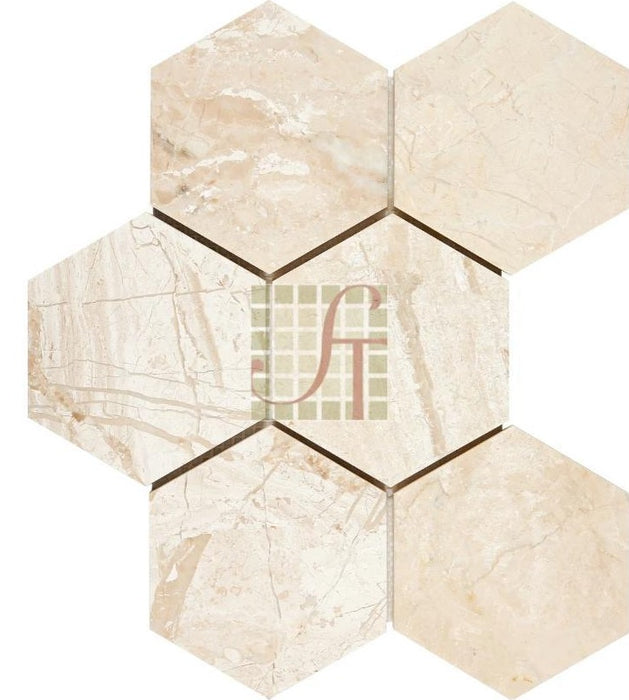 Diano Royal Marble Mosaic - 4" Hexagon