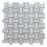 Full Sheet Sample - Bianco Dolomite Basket Weave Marble Mosaic - 1" x 2" x 3/8" Polished