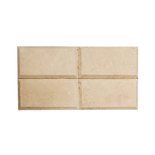 Durango Beveled Honed Travertine Tile - 3" x 6" x 3/8"