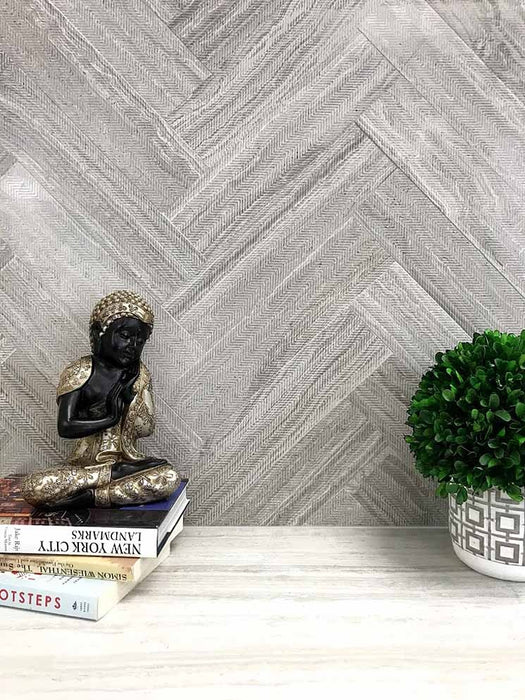 Artistic Stone Marble Etched Chevron Wooden Grey EFT-03WG