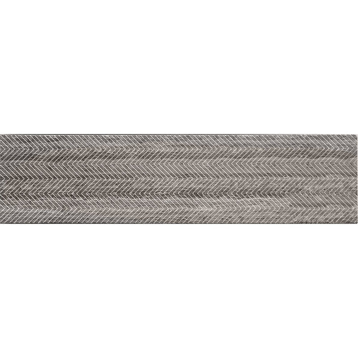Artistic Stone Etched Chevron Wooden Grey EFT-03WG