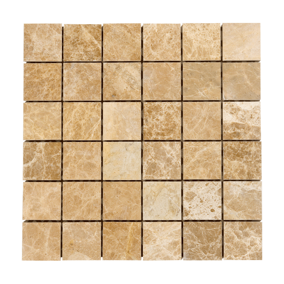 Emperador Light Marble Mosaic 2" x 2" Stone & Tile Shoppe