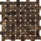 Emperador Dark Marble Mosaic - Basket Weave with Crema Marfil Dots Polished