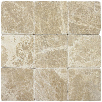 Emperador Light Marble Tile - Tumbled