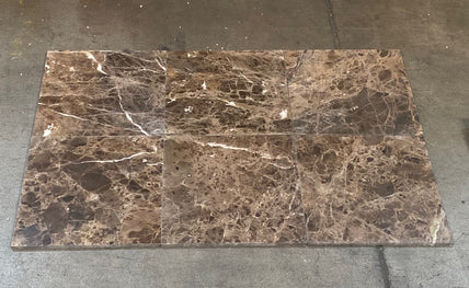 Emperador Dark Marble Tile - 12" x 12" x 3/8" Polished