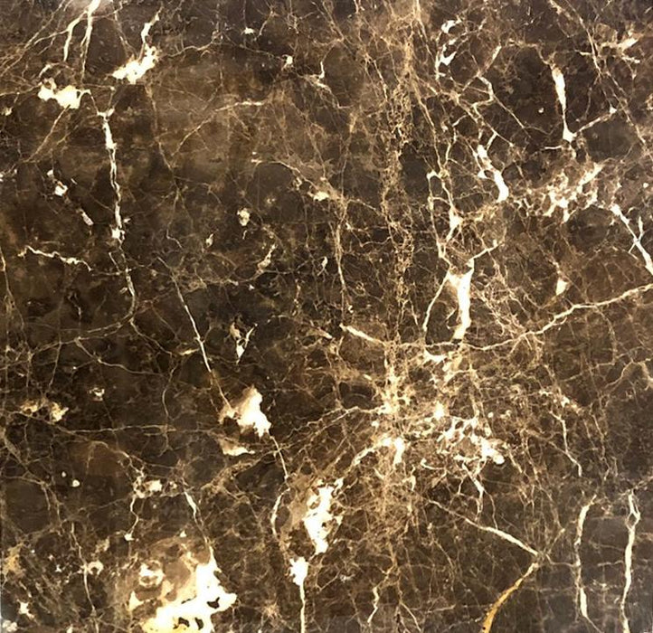Full Tile Sample - Emperador Dark Marble Tile - 3" x 6" x 3/8" Polished