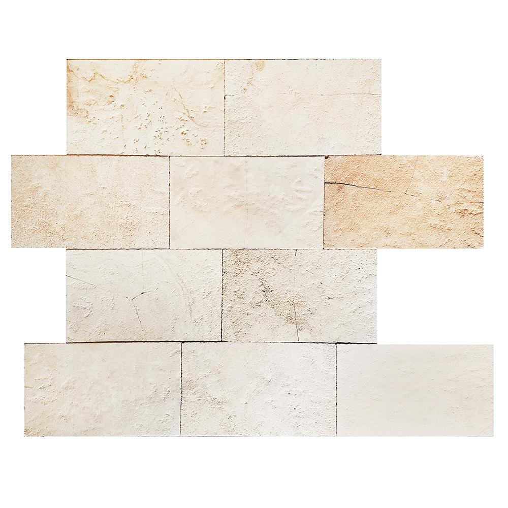 Europa Lisbon Limestone Tile - 22" x 33" Weathered