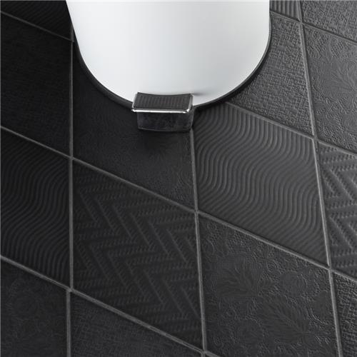 Rhombus Black FEQ6RBK Glossy Porcelain